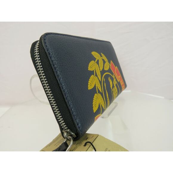 NWT BURBERRY 8005979 STORM BLUE LEATHER CREST LOGO ZIP CONTINENTAL WALLET $640 - Picture 12 of 12